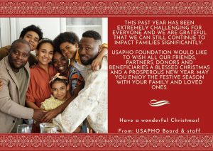Wishing you a blessed Christmas from Usapho Foundation!